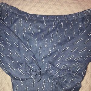 Off the shoulder blouse in blue